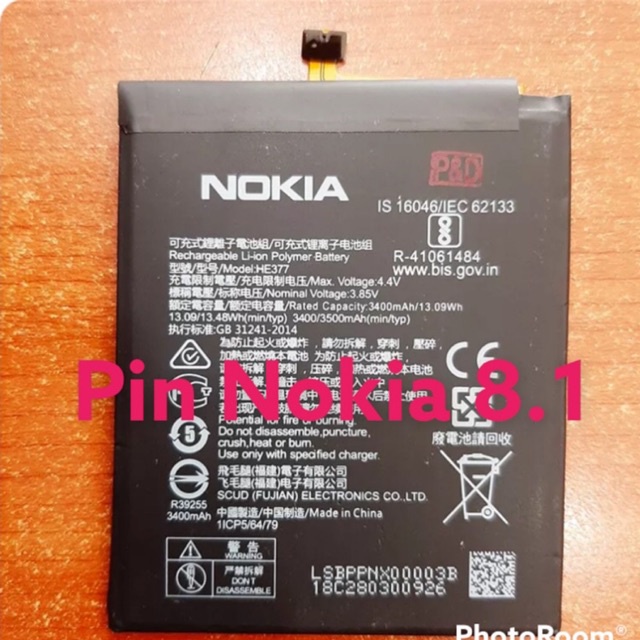 Pin nokia 8.1
