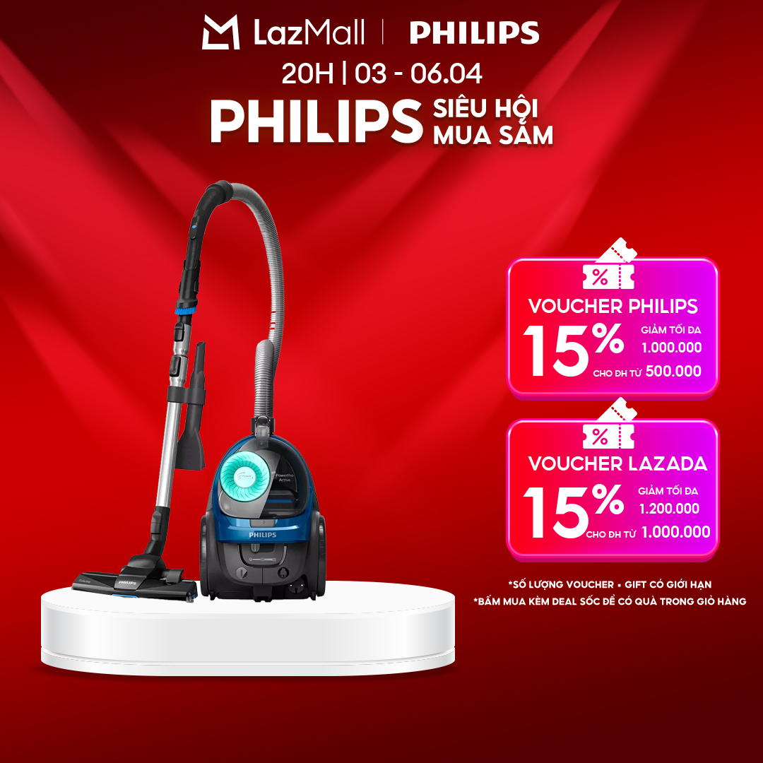 Máy Hút Bụi Không Túi Philips FC9570/01 |1900W |  Powercyclone 7  Hút Bụi Dễ Dàng – Công Suất Tối Đa - Hàng Chính Hãng
