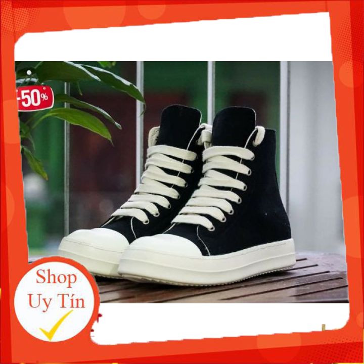 Giày thể thao sneaker nam nữ rick owen r.1 cao cổ