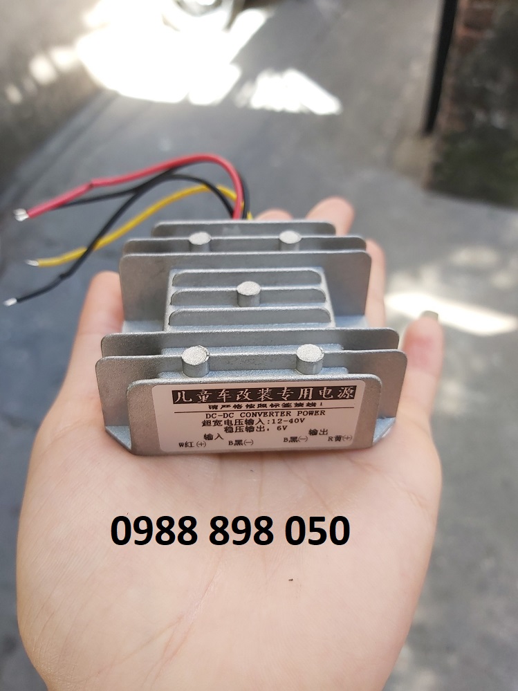 Bộ hạ điện acquy 12v xuống 6v thay acquy 6v đồ chơi xe