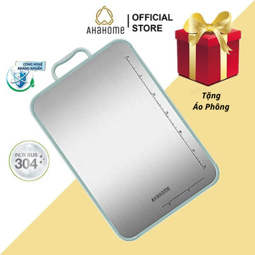 Thớt Inox 304 Kháng Khuẩn Đa Năng 2 Mặt inox Nhựa PP An Toàn Ahahome - Hàng Chính Hãng