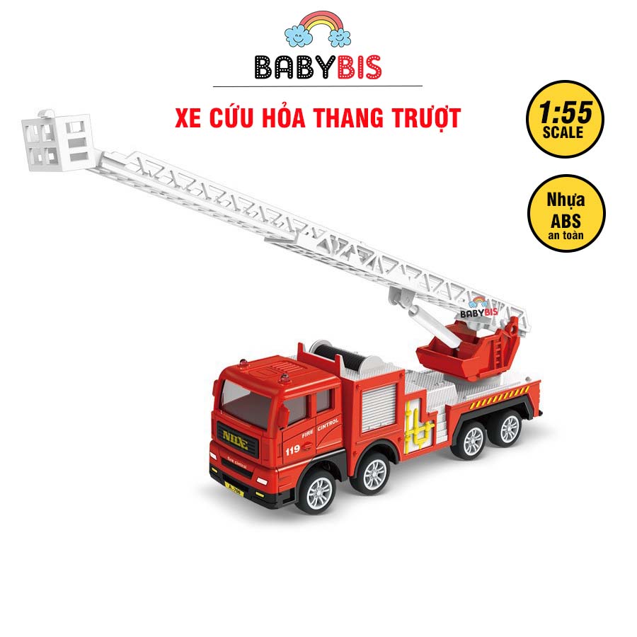 Đồ chơi mô hình xe công trình xây dựng cho bé, xe cứu hỏa, xe rác, xe nông nghiệp nhựa ABS an toàn, bền đẹp rất nhiều loại xe kiểu dángBabybis - 4