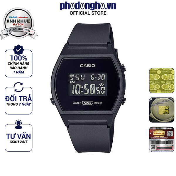 Đồng hồ nữ dây nhựa Casio Anh Khuê LW-204-1BDF