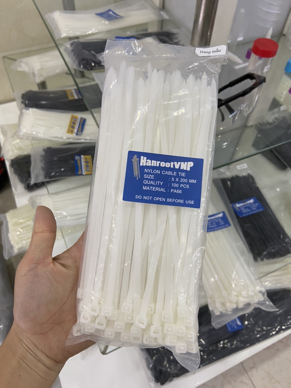 Túi 100 Dây Thít 2 Màu Trắng- Đen, Dây Rút, Lạt nhựa cao cấp