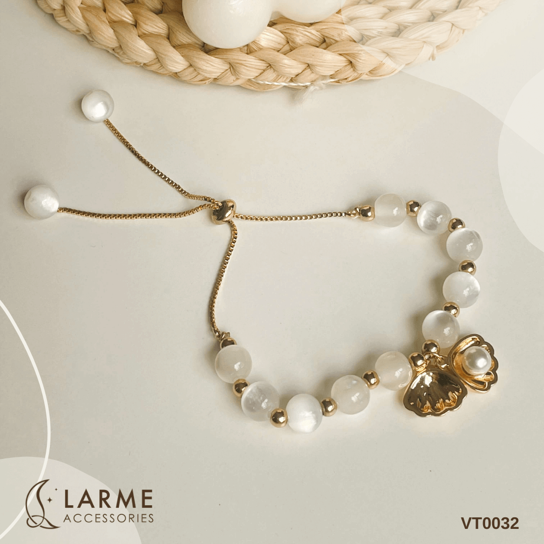 Vòng tai chuỗi ngọc san hô Larme Accessories - VT0032