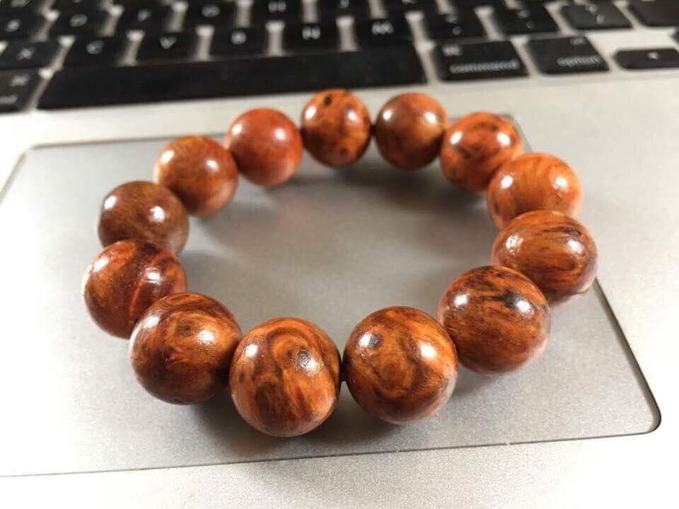 Vòng đeo tay gỗ NU HUYẾT LONG  cao cấp 14mm