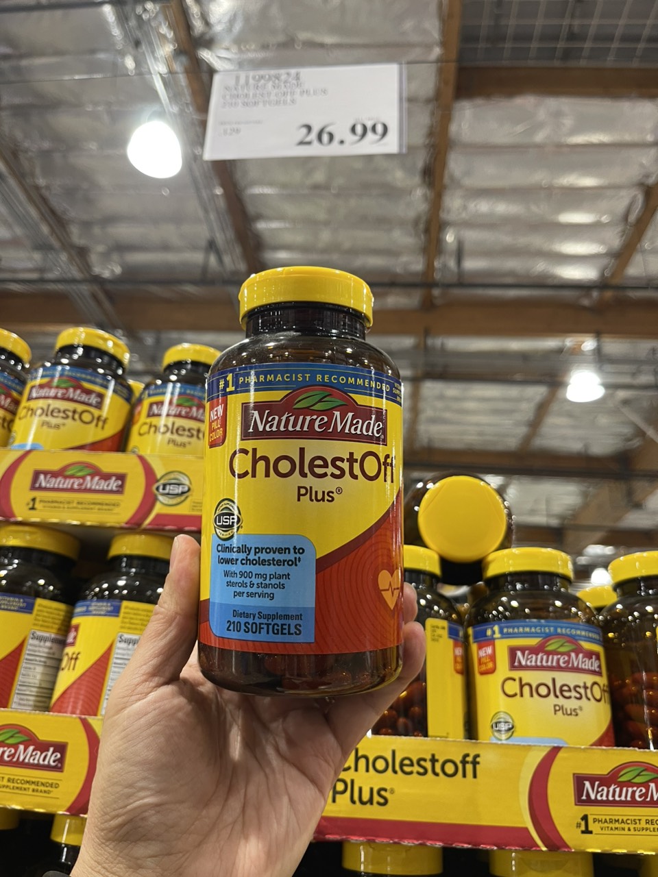 HÀNG MỸ Viên Uống Giảm Cholesterol Nature Made CholestOff Plus Mỹ 210 Viên