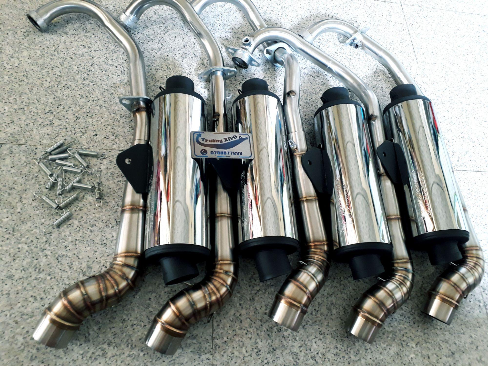 Pô cbr ngắn full cỗ 2 khúc inox 304