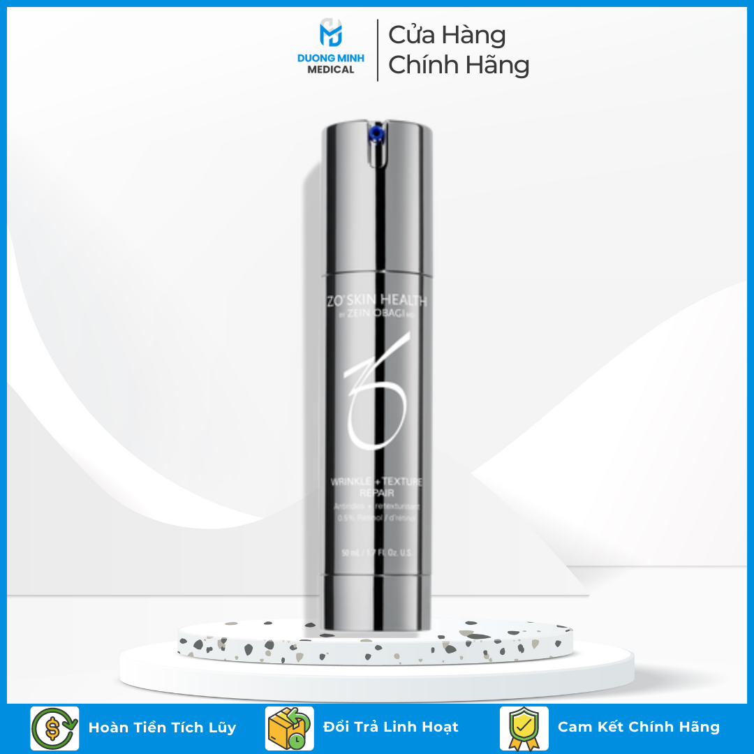 Chính Hãng, Xách Tay - Retinol 0.5 Wrinkle ZO 50ml chống lão hóa Texture Repair làm trắng da và mờ nếp nhăn Re 0.5% ZO Skin Health Xách Tay USA Chính Hãng - Dương Minh Medical