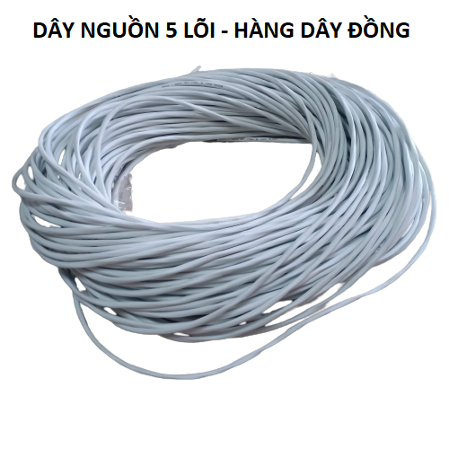 10 mét dây nguồn 5 lõi - dây nguồn quạt 5 lõi