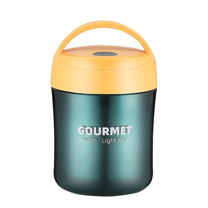 Bình ủ cháo GOURMET dung tích 500ml kèm muỗng, Hộp đựng thức ăn cho bé, đựng cơm văn phòng 2 lớp siêu tiên lợi