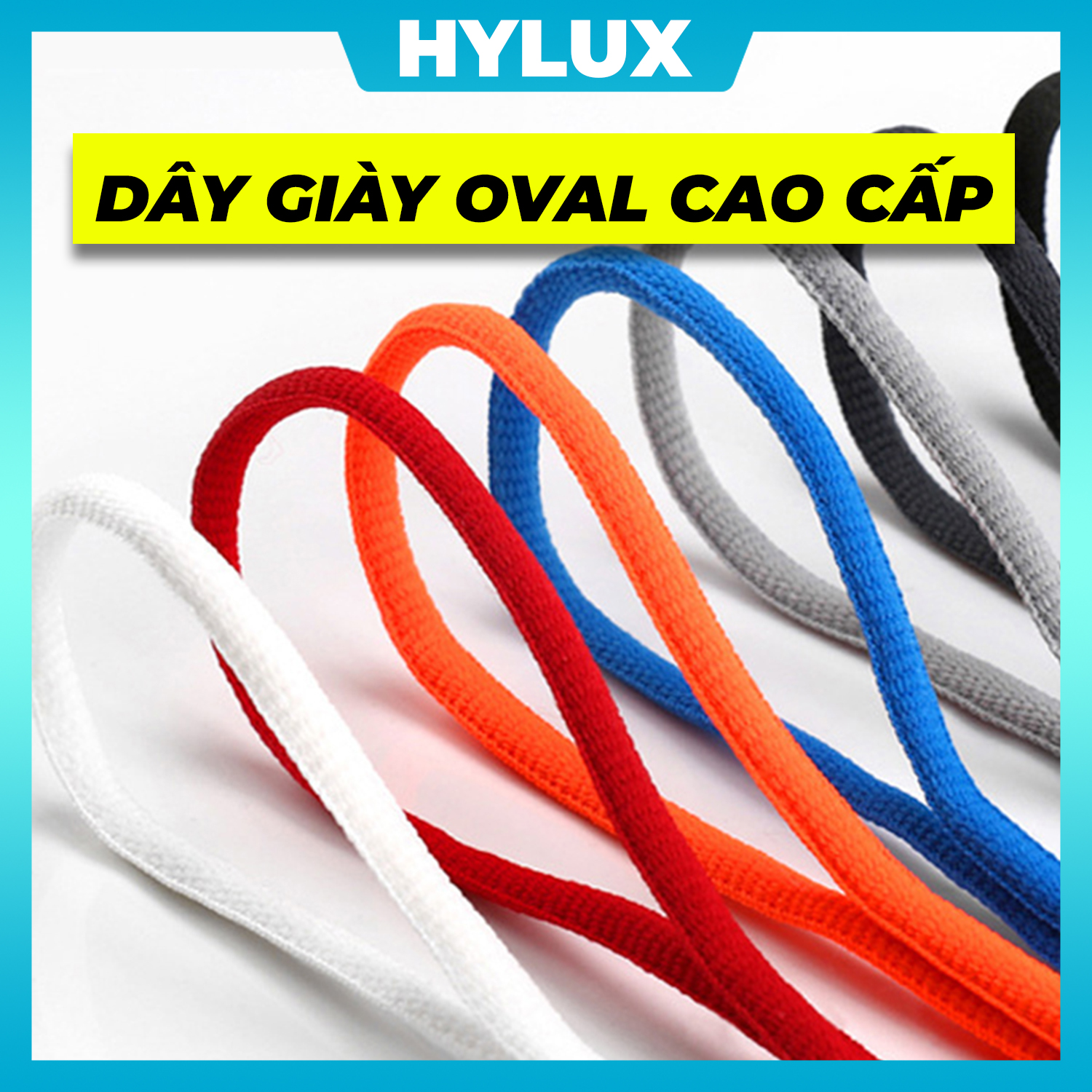 [Oval 22 Màu] Dây Giày Oval Bản 6mm Cao Cấp Cho Giày Bóng Rổ, Giày Chạy Bộ - Dây Giày Thể Thao
