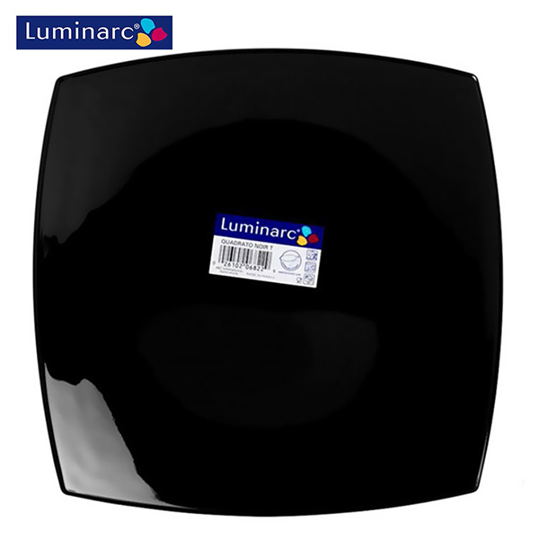 Đĩa thủy tinh Luminarc Quadrato Noir 19cm-D7200
