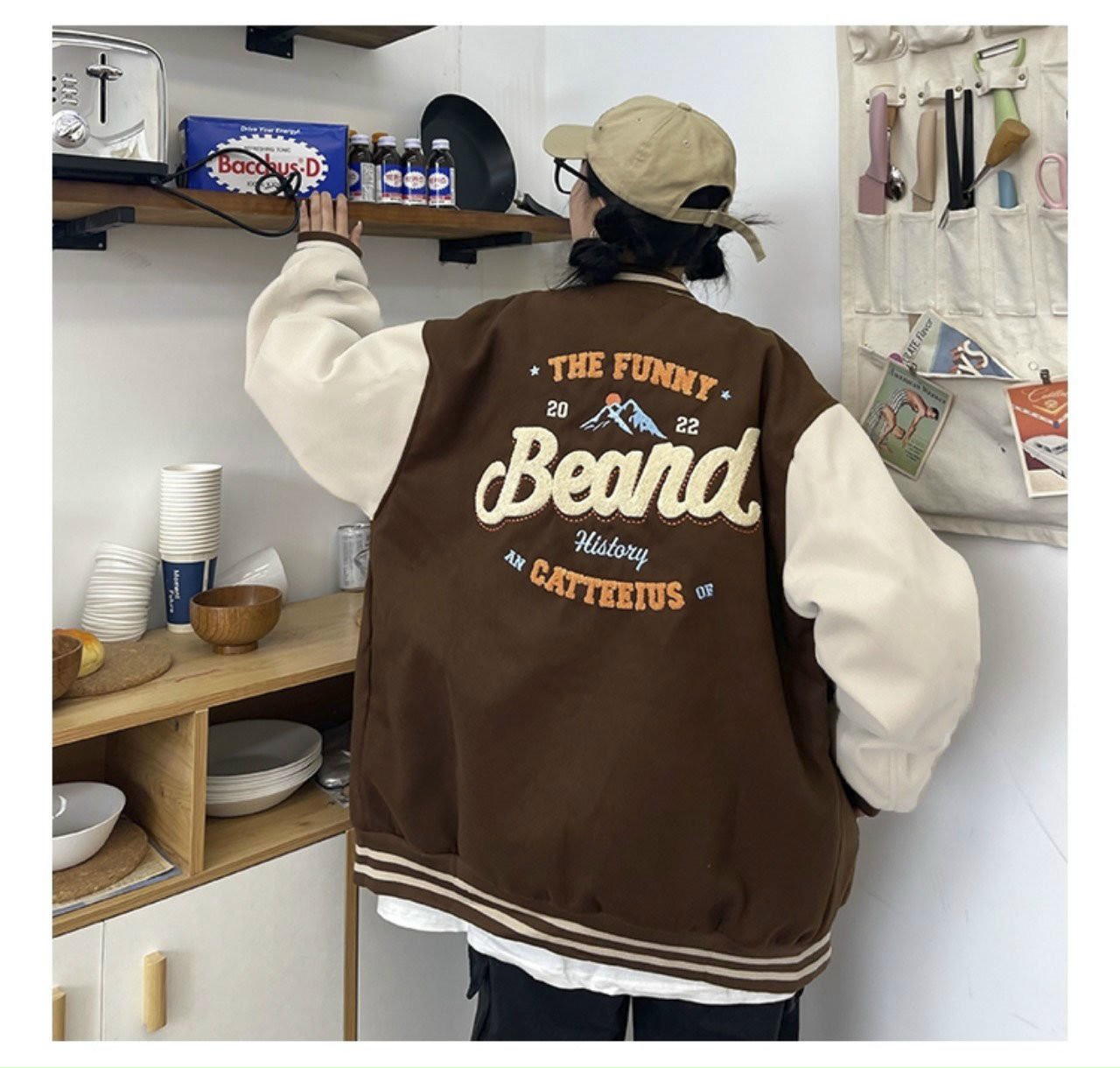Áo khoác bomber nam nữ chất nỉ pe xịn sò in chữ beandd funny thời trang mcbomber334