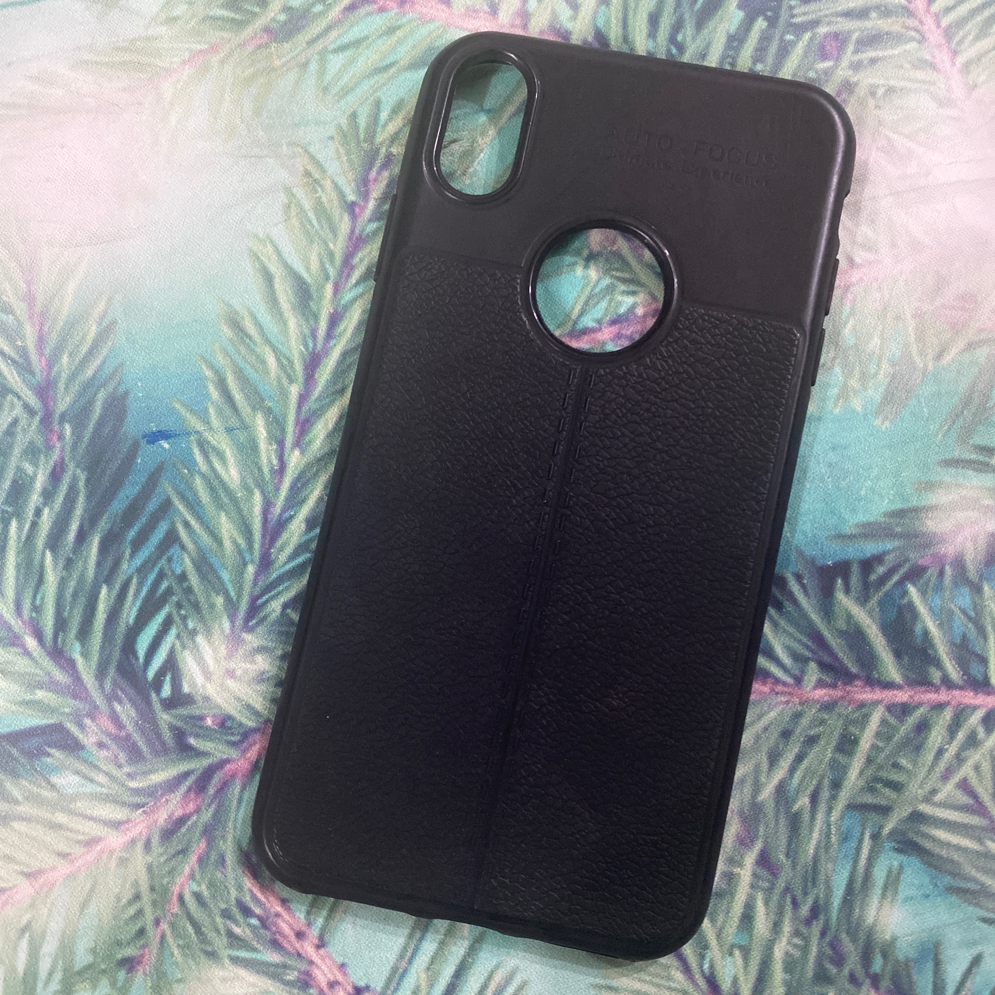 Ốp lưng iPhone XS MAX dẻo giả da sần chỉ nổi cực đẹp