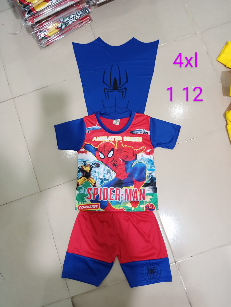 Bộ siêu nhân áo choàng bé trai