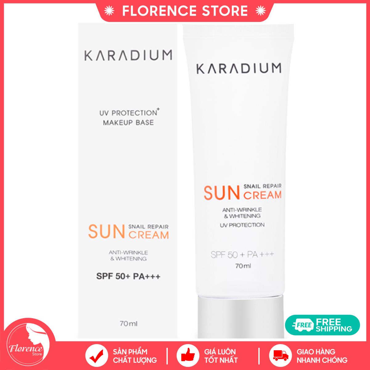 Kem Chống Nắng Nâng Tone Da Karadium Snail Repair Sun Cream Spf 50+ Pa+++