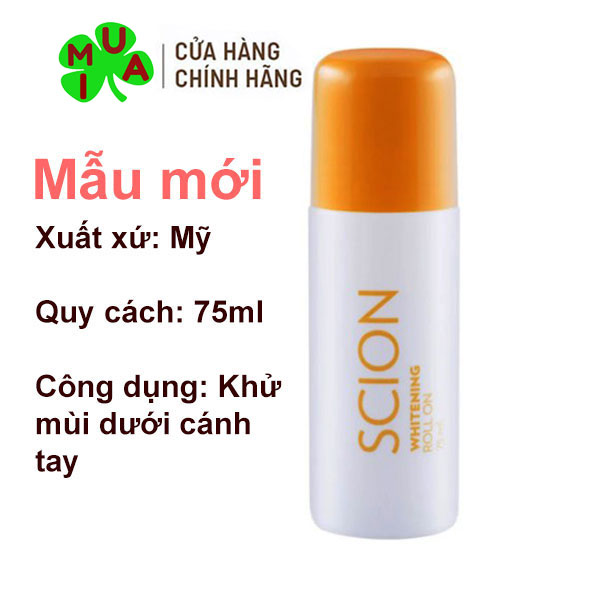 Lăn khử mùi Scion Nuskin mẫu mới cải tiến ngăn chặn tình trạng hôi nách không gây ố vàng CHÍNH HÃNG