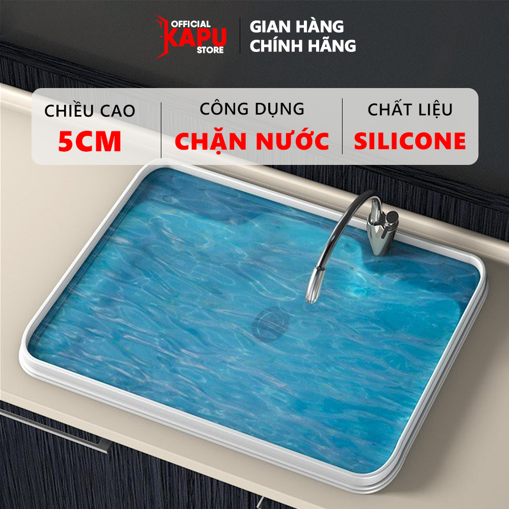 Dải Silicon Chặn Nước Tiện Lợi Dùng Cho Nhà Tắm, Nhà Vệ Sinh, Chỗ Rửa Tay, Máy Giặt