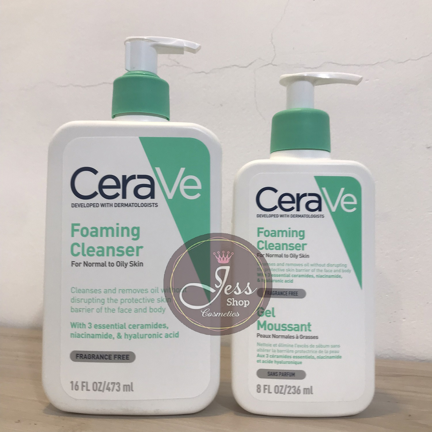 Sữa Rửa Mặt Cerave Foaming Facial Cleanser Dành Cho Da Dầu 236ml, 355ml và 473ml