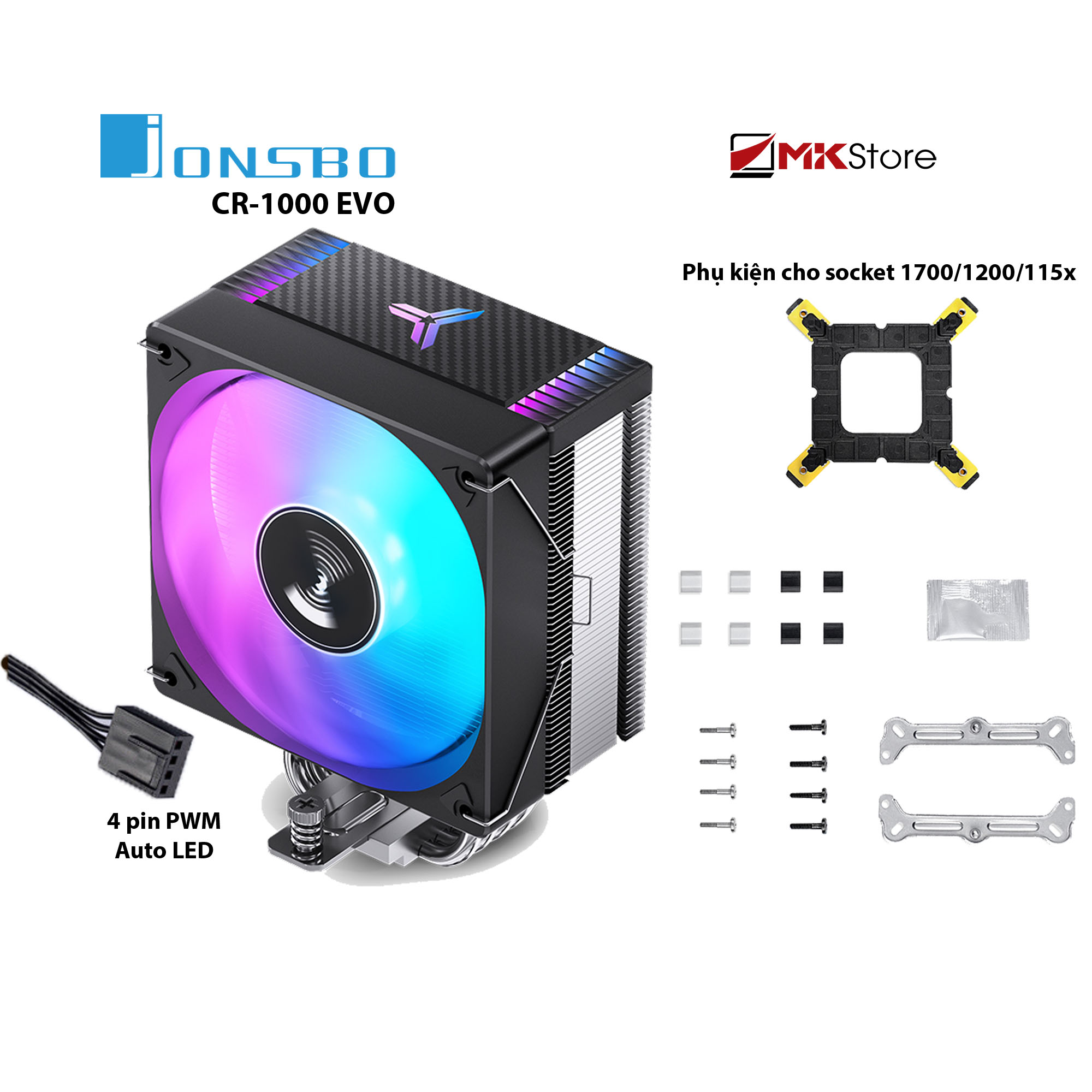 Bộ tản nhiệt CPU Jonsbo CR1000 EVO Auto RGB MKStore
