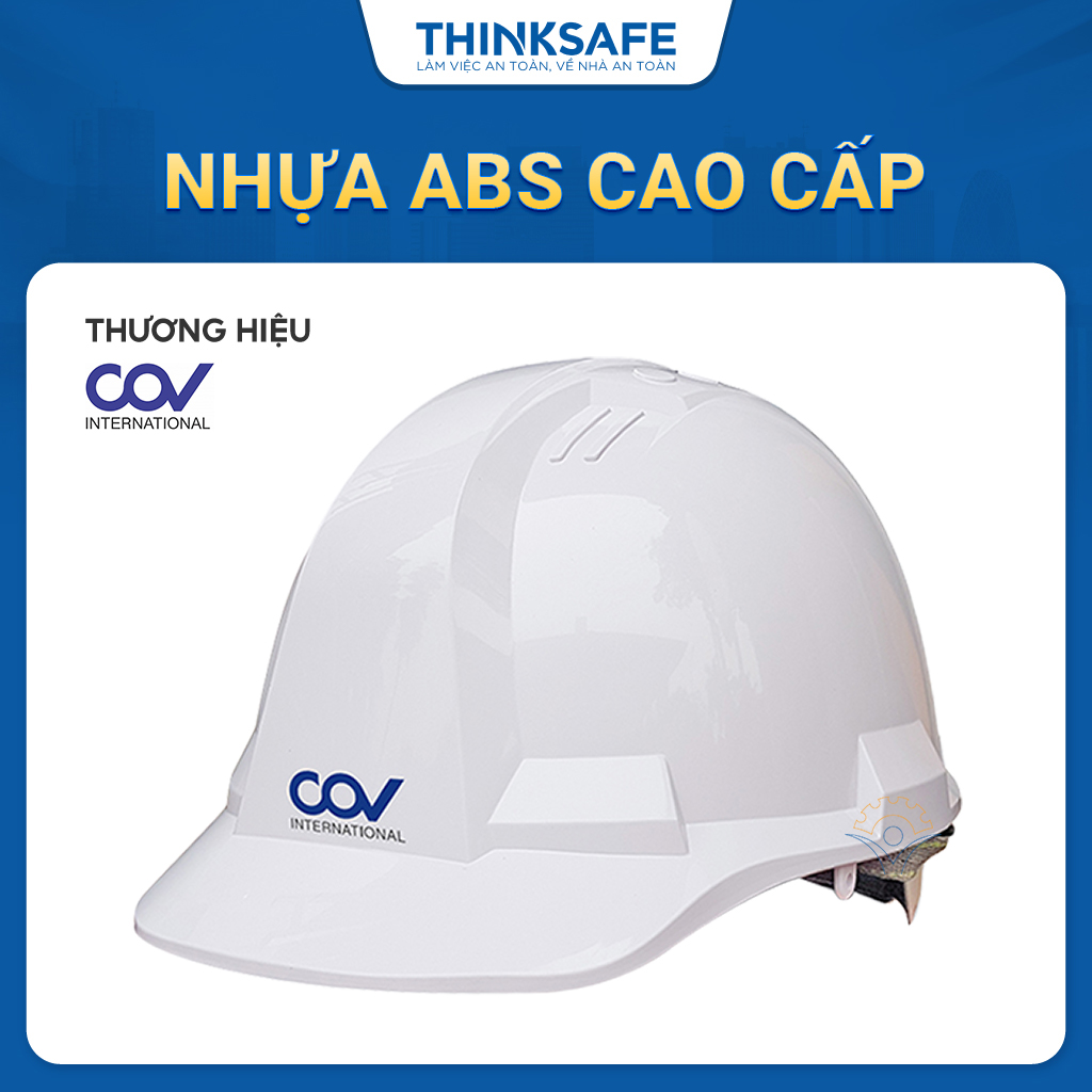 Nón bảo hộ Thinksafe mũ cao cấp COV Hàn Quốc, mũ bảo hộ nhựu ABS bảo vệ đầu, chống va đập đâm xuyên an toàn, có núm vặn dễ điếu chỉnh VINAH-E005