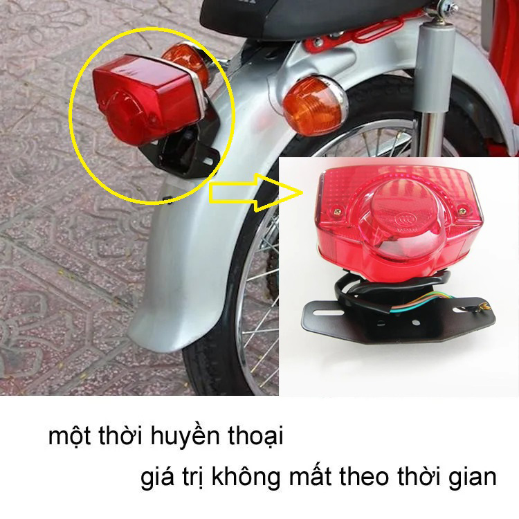 Đuôi đèn hậu + bass biển số xe 67, cd, benly