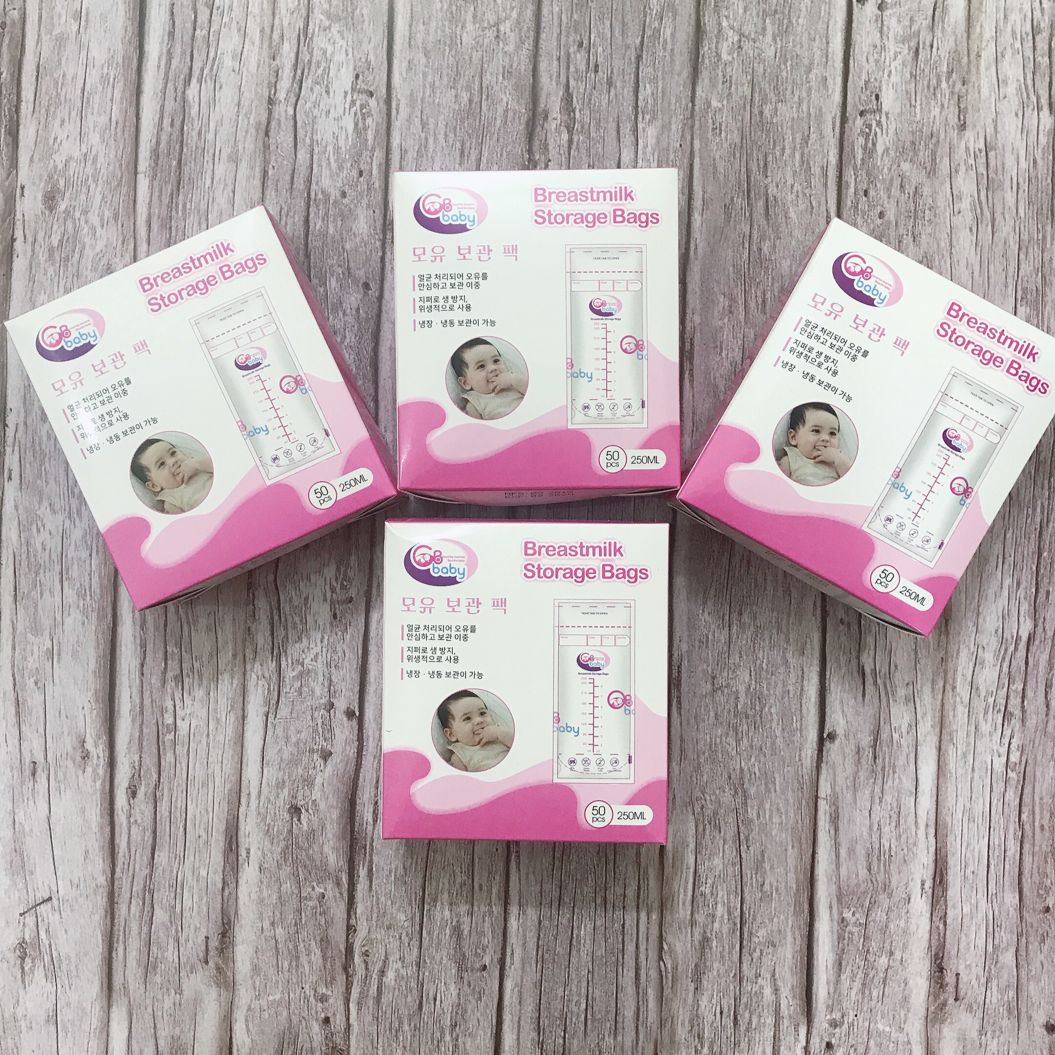 Túi trữ sữa GB Baby hộp 50 túi 250ml