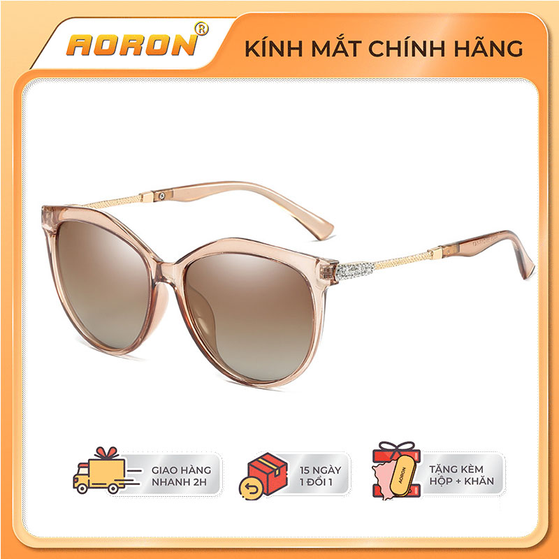 Mắt Kính Nữ, Kính Mắt Nữ Thời Trang Cao Cấp, Kính Râm Nữ Mắt Mèo Nhiều Màu Sang - Ak025 - Aoron - A