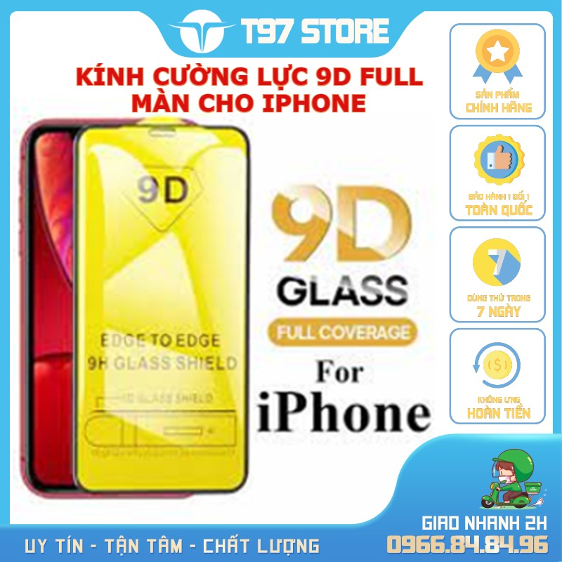 Kính cường lực 9d,kính cường lực full màn hình chống vỡ cho ip 6 đến ip 12 promax