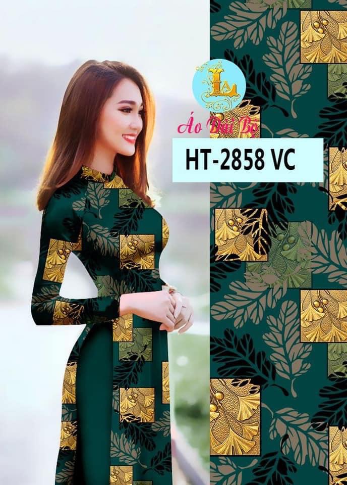 The dealiaa- vải may áo dài cao cấp họa tiết lập thể màu xanh Vc đẹp