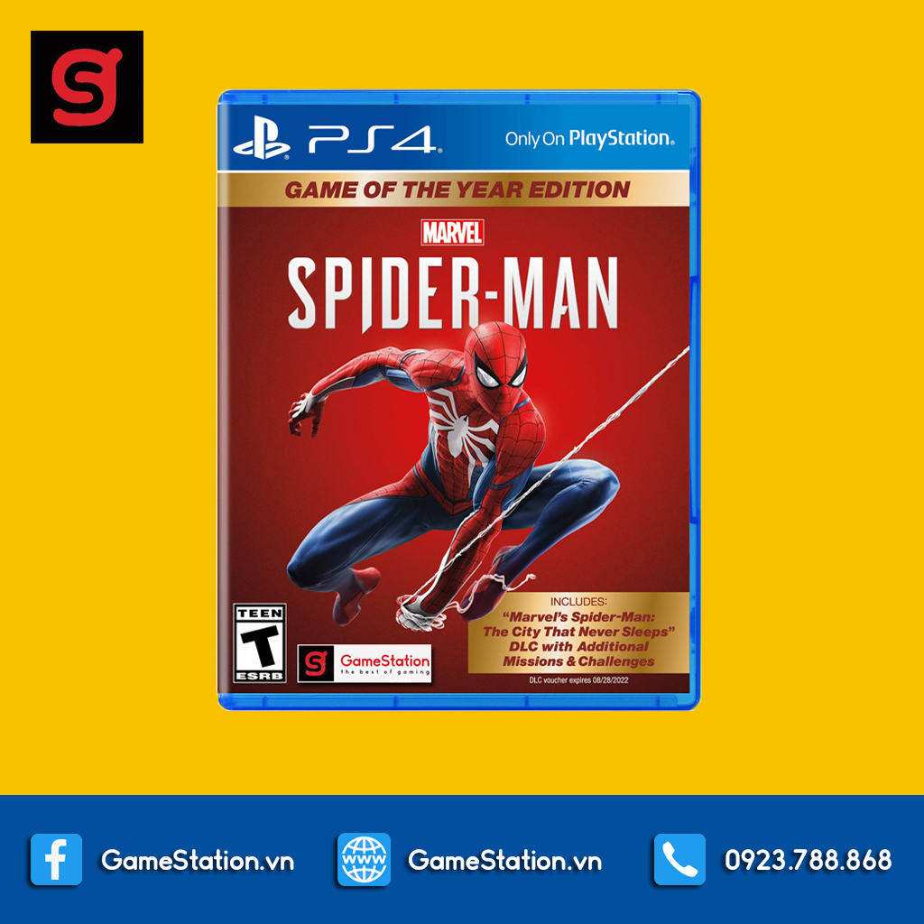 Đĩa game ps4: marvel's spider-man game of the year edition - hệ us