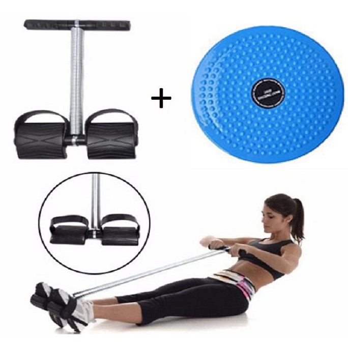 [Combo Hot] BỘ DỤNG CỤ TẬP BỤNG ĐA NĂNG - LÒ XO KÉO + ĐĨA XOAY EO, GIẢM CÂN, LẤY LẠI VÓC DÁNG, CHO VÒNG EO THON