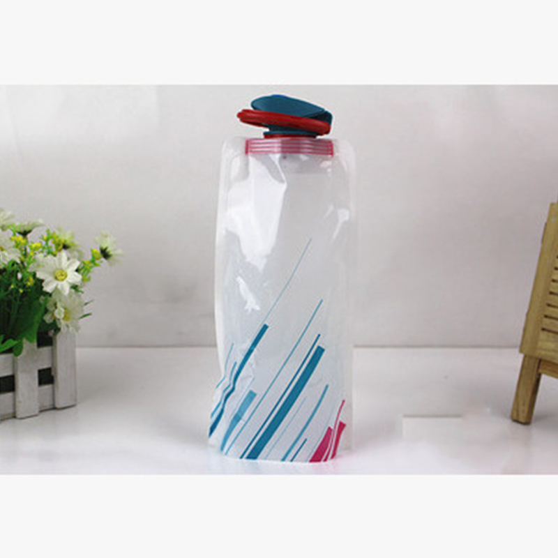 HOT 1PC xách tay siêu nhẹ có thể gập lại túi nước mềm Flask chai thể thao