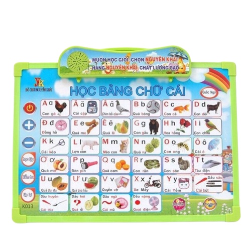 Bảng chữ cái điện tử thông minh 4 chủ đề dành cho bé