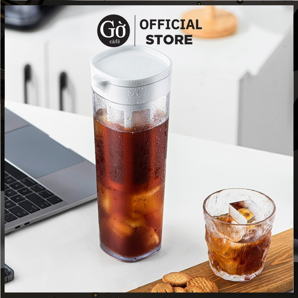 Bình pha cafe Cold Brew bằng nhựa ABS, lõi lọc cao cấp 1.1L