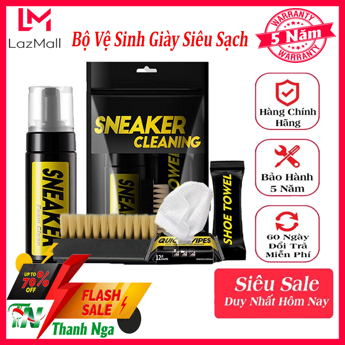 Bộ Kit vệ sinh giày, bộ vệ sinh giày cao cấp,vệ sinh giày SNEAKER CLEANING, bộ vệ sinh chuyên sâu có kèm bàn chải và khăn