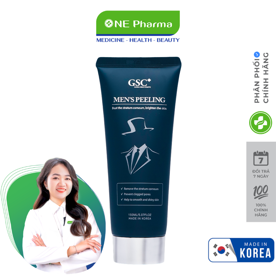 Kem Tẩy Da Chết Mặt Cho Nam GSC Men's Peeling Làm Sạch, Tái Tạo Da - 150ml
