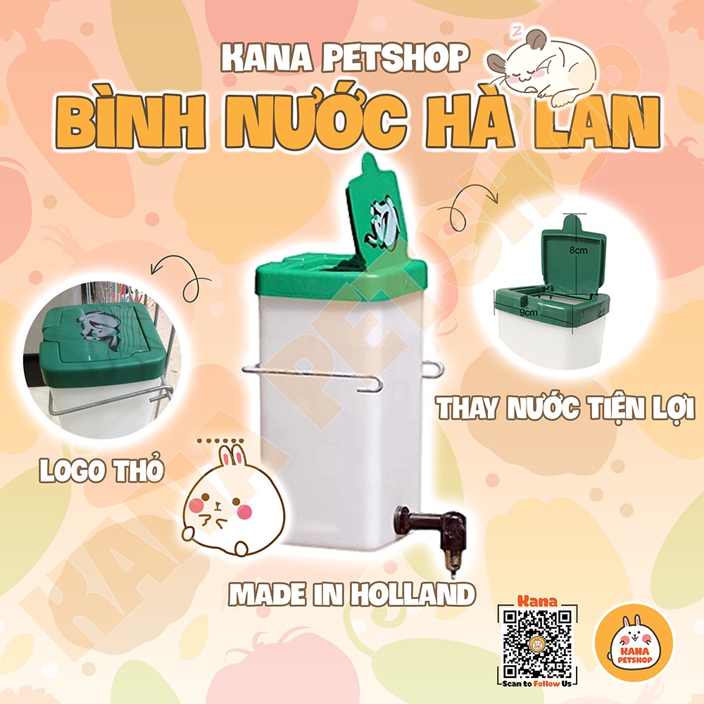 Bình nước holland cho thỏ bọ 🐹freeship🐹 bình nước uống 1000 ml cho thỏ bọ hamster nhím sóc bắc mỹ , các loại gặm nhấm