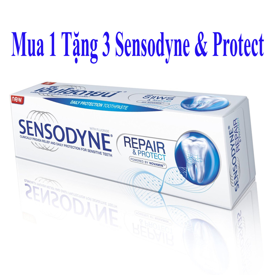 Kem Đánh Răng Sensodyne & ProTect Mua 1 Tặng 3 Nhập Khẩu Thái Lan