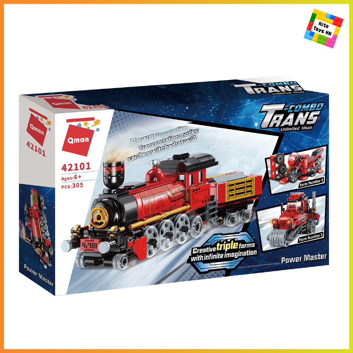 Bộ Đồ Chơi Lego Lắp Ráp Mô Hình Qman 42101 Tàu Hỏa Biến Hình 305 Chi Tiết Cho Trẻ Từ 6 Tuổi