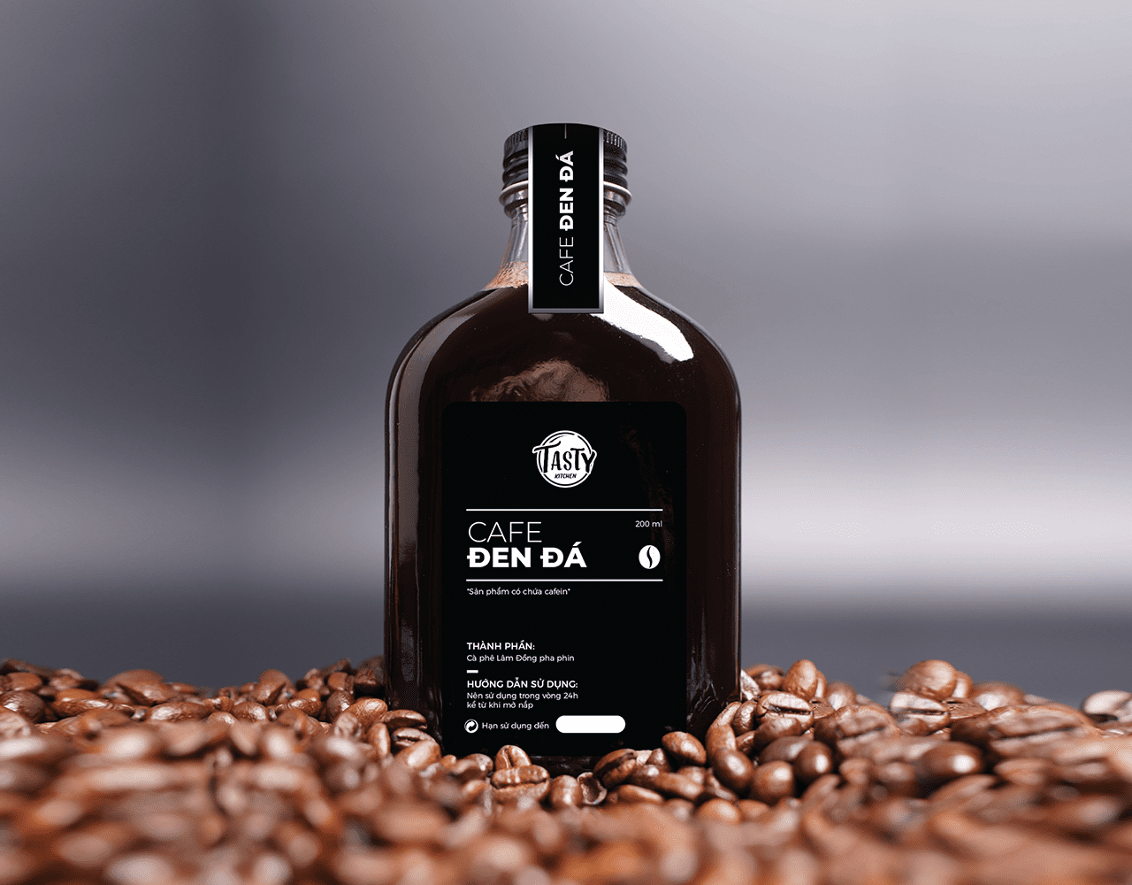Cà phê đen chai 200 ml