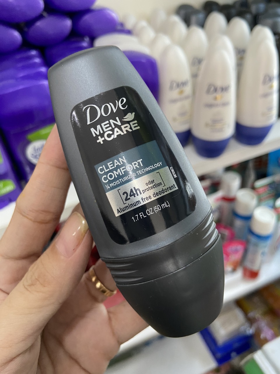 Lăn khử mùi Dove Clean Comfort 50ml hàng Mỹ
