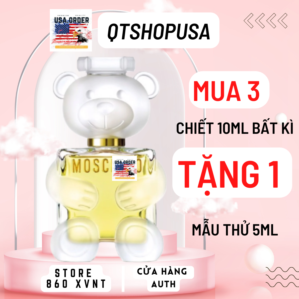 Nước hoa tester toy 2 edp 100ml gấu trắng