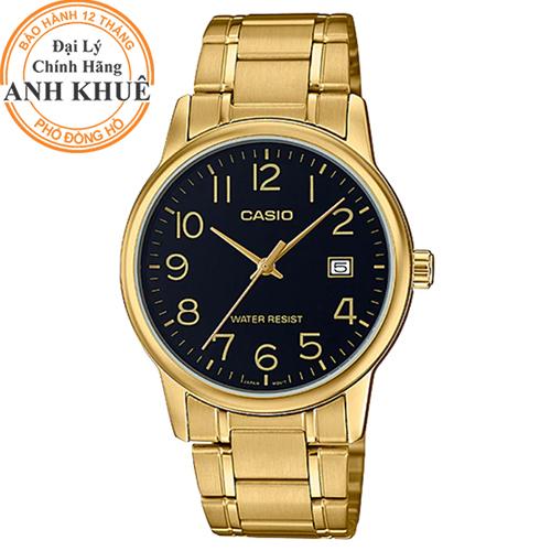 Đồng hồ nam dây kim loại casio anh khuê mtp-v002g-1budf