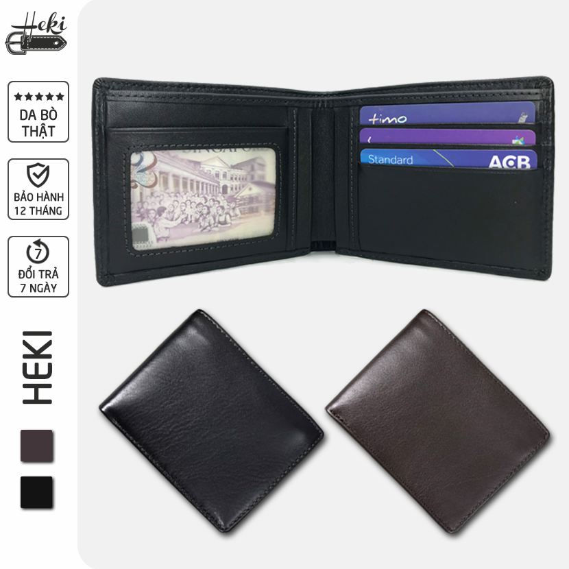 [HCM]Ví ngang nam da bò cao cấp nhập khẩu HEKI NM01