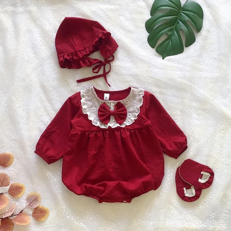Body áo liền quần cho bé đầy tháng, thôi nôi