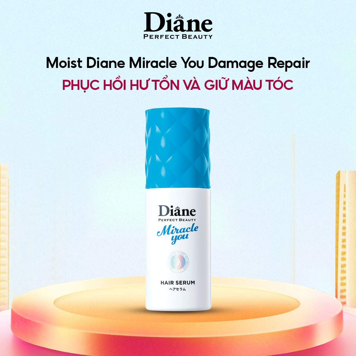 Tinh chất dưỡng tóc dành cho tóc nhuộm tẩy Moist Diane Miracle You Damage Repair