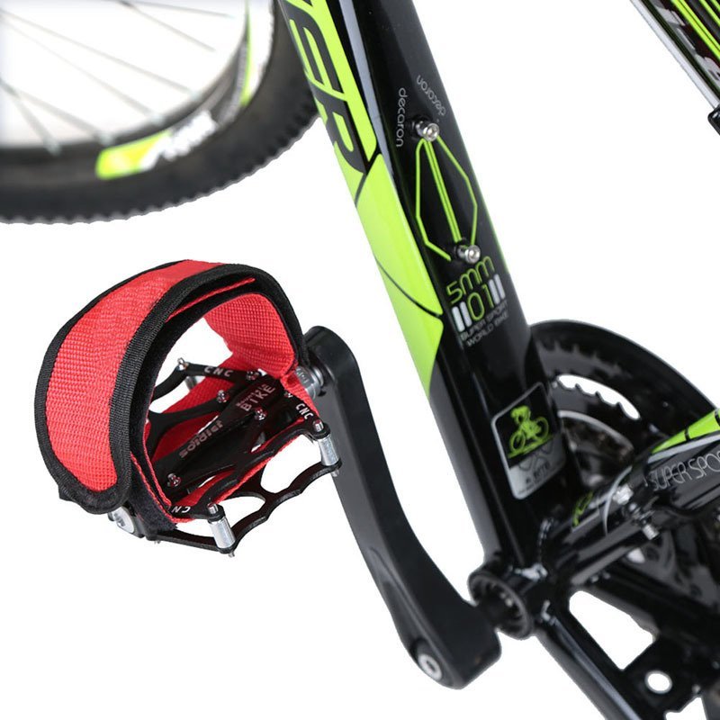 Mua 1Pair Fixed Gear Fixie BMX Bike Anti-slip Double Adhesive Straps Pedal Strap Belt Red