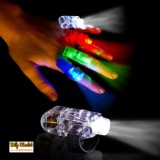 Bộ 4 đèn led đeo ngón tay phát sáng màu Trắng - Xanh lá - Đỏ - Xanh Đậm độc đáo cho Party – Lazer Led Finger Light Show